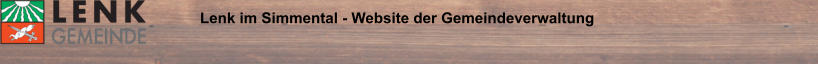 Lenk im Simmental - Website der Gemeindeverwaltung